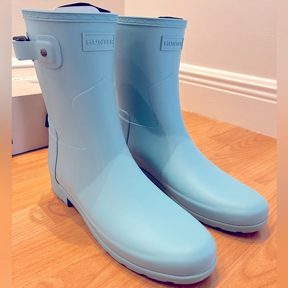 NEW Hunter Artic Mint Original Refined Short Rain Boots, Size 11 - Picture 2 of 7